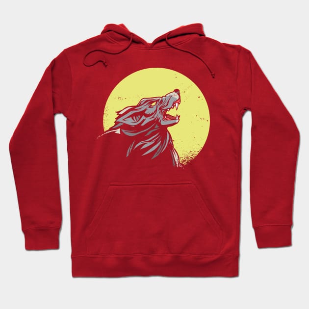 wolf moon Hoodie by IconRose